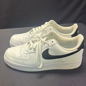 Nike White and Black Air Force One - Size 10